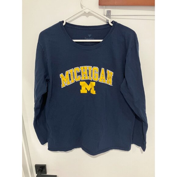 Fanatics Tops - Fanatics Michigan Wolverines Long Sleeve T-Shirt, Navy, XL